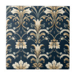 Victorian Wallpaper Pattern Ceramic Tile