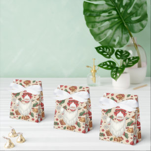 Victorian Watercolor Santa Christmas Collection Favor Boxes