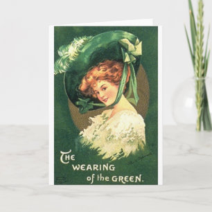 Victorian Wearing Green St. Patrick's Day Card