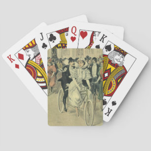 Victorian Wedding Bride and Groom Newlywed Bicycle Poker Cards