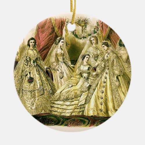 Victorian Wedding Ceramic Ornament