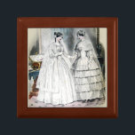 Victorian Wedding Dress Jewelry Box<br><div class="desc">The image of the Victorian wedding dress is from an 1850 magazine featuring the most up to date wedding fashion of the day. Beautiful!</div>