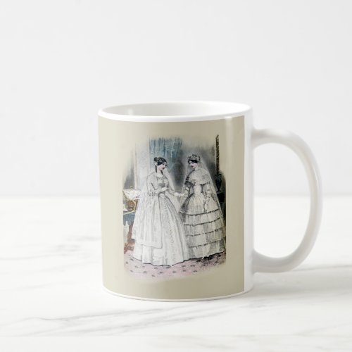 Victorian Wedding Dress Two Women Coffee Mug