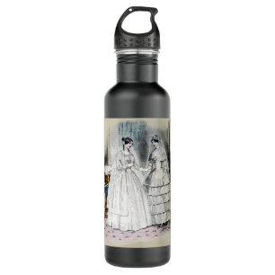 Victorian Wedding Dress Vintage Art Stainless Steel Water Bottle