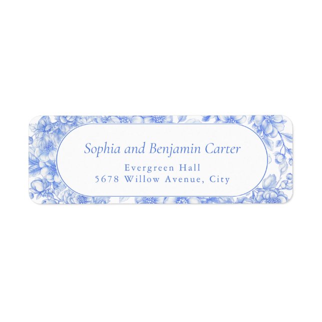 Victorian Wedding Floral Something Blue  Label (Front)