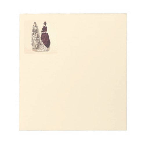 Victorian wedding gown notepad