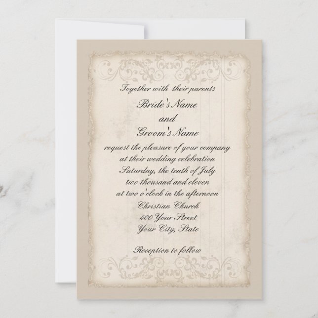 Victorian Wedding Invitation (Front)