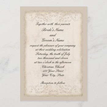 Victorian Wedding Invitation by PrettyPapers at Zazzle