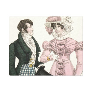 Victorian Wedding Man Woman Dressy Fashion Canvas Print