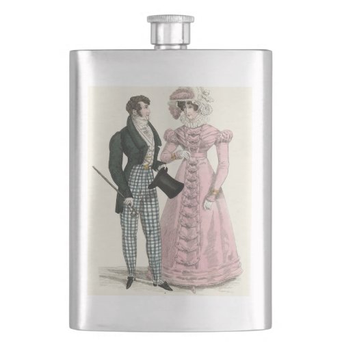 Victorian Wedding Man Woman Dressy Fashion Flask