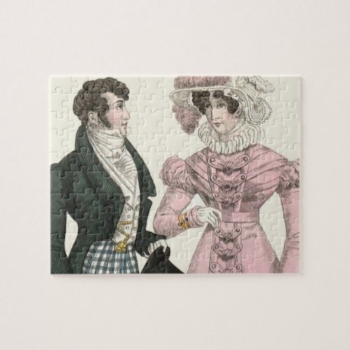 Victorian Wedding Man Woman Dressy Fashion Jigsaw Puzzle