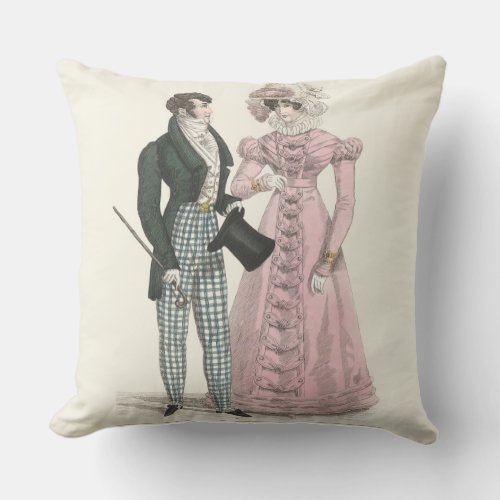 Victorian Wedding Man Woman Dressy Fashion Outdoor Pillow