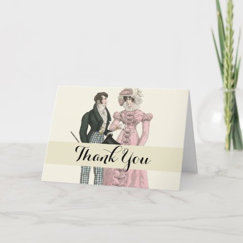 Victorian Wedding Man Woman Dressy Fashion Thank You Card