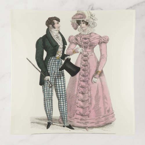 Victorian Wedding Man Woman Dressy Fashion Trinket Tray