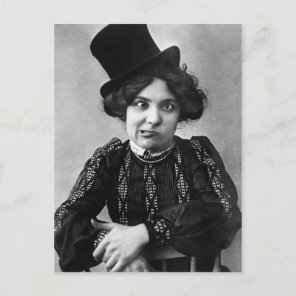 Victorian Weird a Woman Making Funny Face Postcard