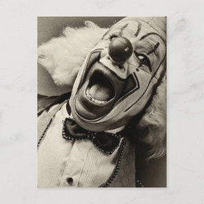 Victorian Weird Funny Clown Postcard