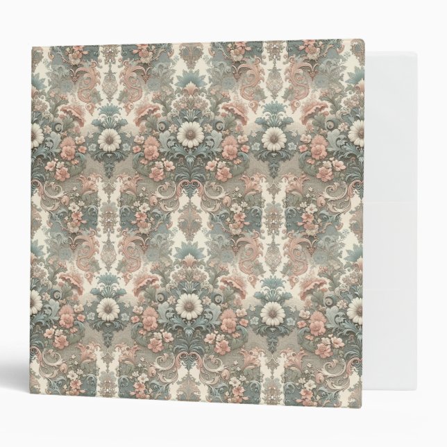 Victorian Whisper: A Pastel Symphony 3 Ring Binder (Front/Inside)