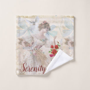 Victorian White Doves Floral Bathroom Towel Sets