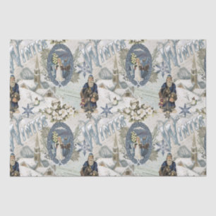 Victorian Winter Blues Vignette Tissue Paper