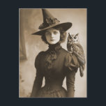 Victorian Witch Sepia Portrait style 11 Postcard<br><div class="desc">In this sepia photo portrait,  the Victorian witch stands as a timeless symbol of power,  wisdom,  and the enduring allure of the arcane arts.</div>