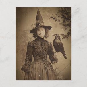 Victorian Witch Sepia Portrait style 5 Postcard