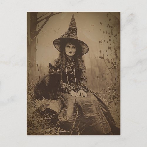 Victorian Witch Sepia Portrait style 6 Postcard