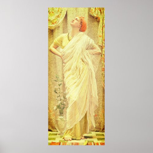 Victorian woman Albert moore canaries renaissance Poster