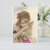 Victorian Woman and Dog Antique Photo (Standing Front)