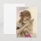 Victorian Woman and Dog Antique Photo (Front/Back)