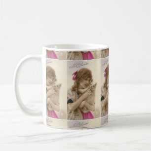 Victorian Woman and Dog Antique Photo Coffee Mug