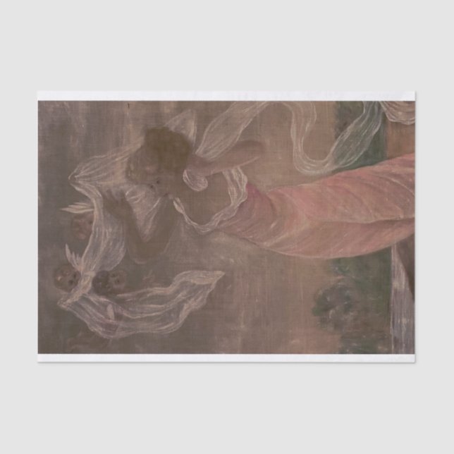 Victorian Woman Angel Tissue Paper Decoupage (Front)