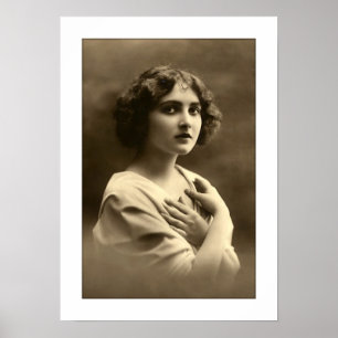 victorian woman arms crossed poster