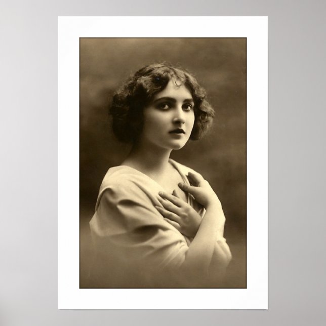 victorian woman arms crossed poster (Front)