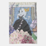 Victorian Woman Floral Fancy Gown  Kitchen Towel