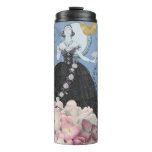 Victorian Woman Floral Fancy Gown  Thermal Tumbler