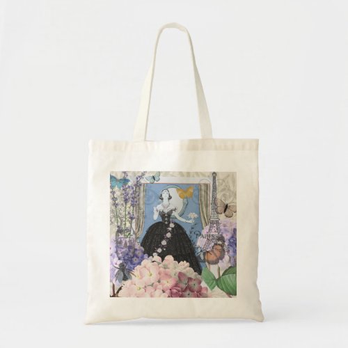 Victorian Woman Floral Fancy Gown  Tote Bag