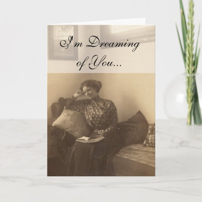 Victorian Woman Holiday Card (Front)