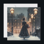 Victorian woman in the snow  card<br><div class="desc">Victorian woman in the snow</div>