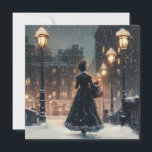 Victorian woman in the snow  card<br><div class="desc">Victorian woman in the snow</div>
