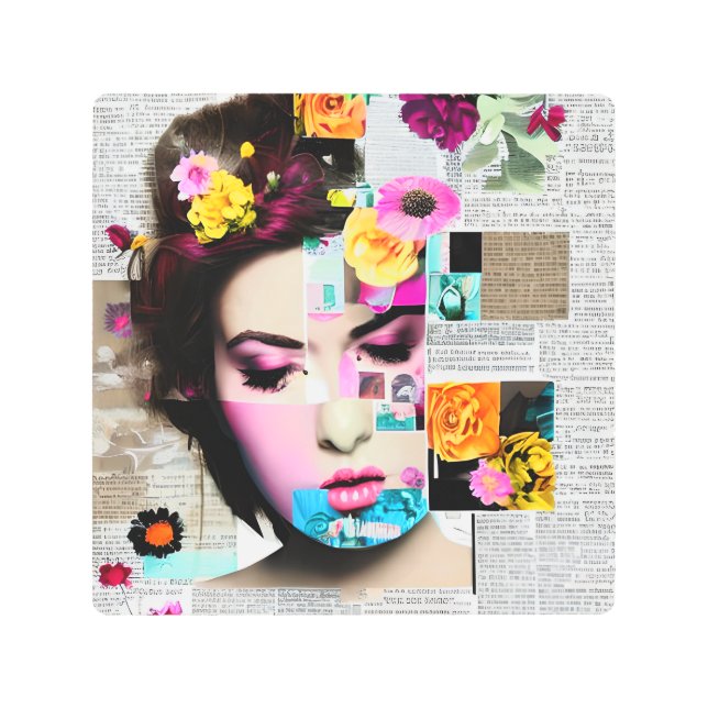 Victorian Woman Paper Collage Effect Art (Front)