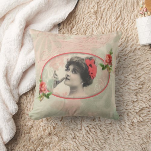 Victorian Woman Pillow