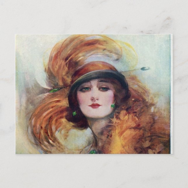 Victorian Woman Postcard (Front)