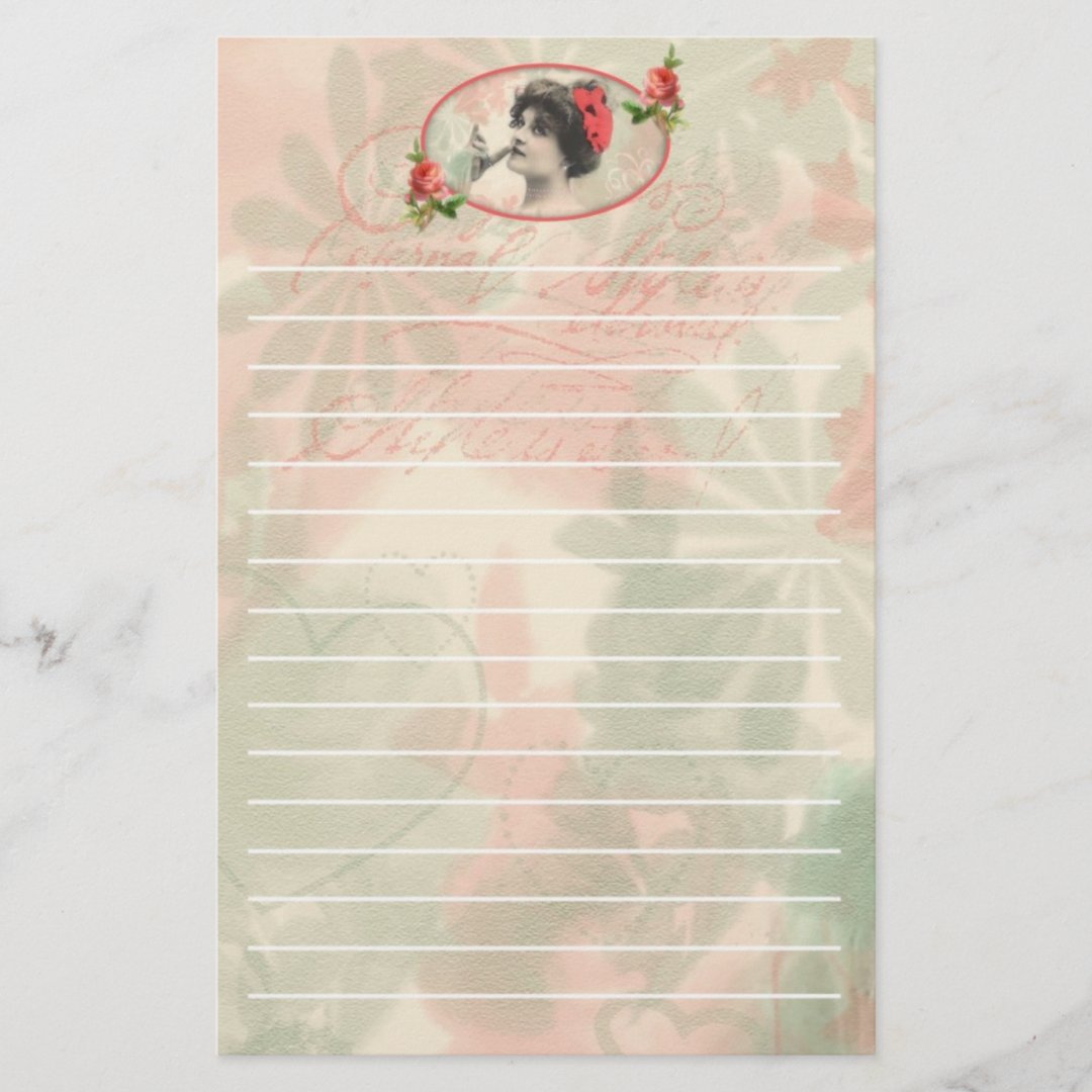 Victorian Woman Stationery Zazzle