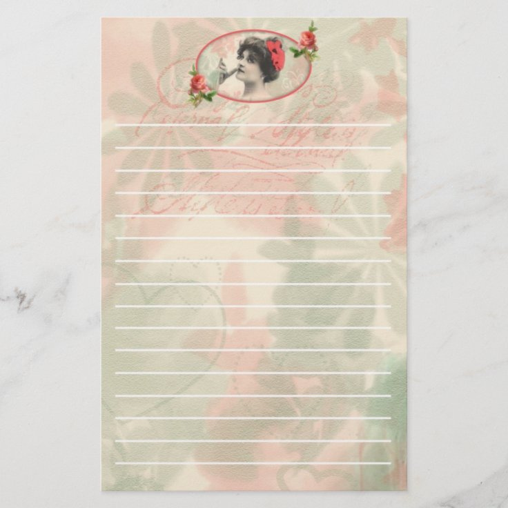 Victorian Woman Stationery Zazzle