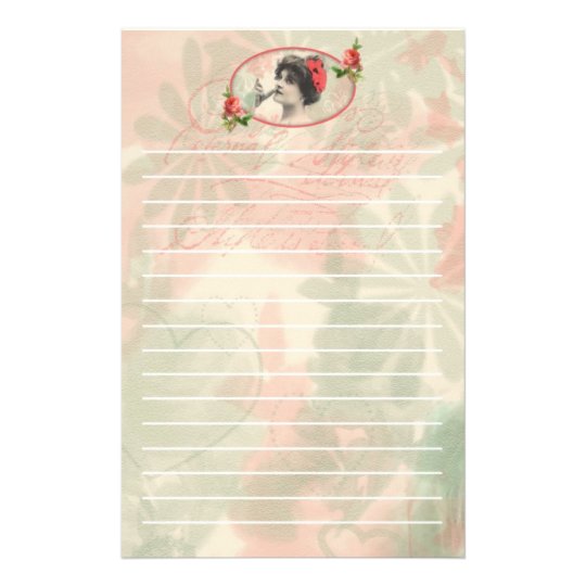 Victorian Woman Stationery | Zazzle