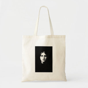 Victorian woman with haunting expression tote bag