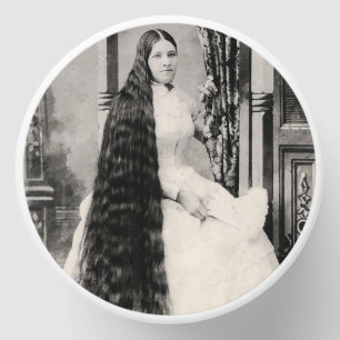 Victorian Woman with Long Hair Mini Candle Favors