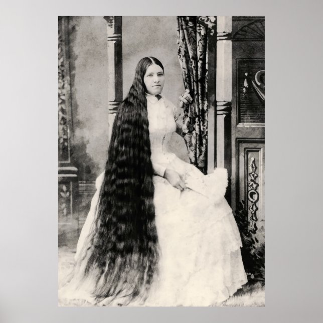 Victorian Woman with Long Hair Poster (Front)