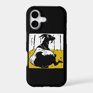 Victorian Wood Cut Black and White Goat iPhone 17 Case
