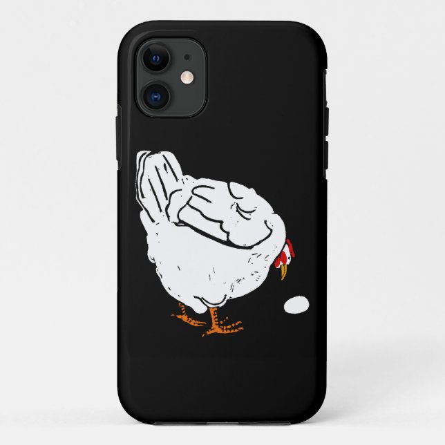 Victorian Wood Cut White Chicken and Egg Case-Mate iPhone Case (Back)